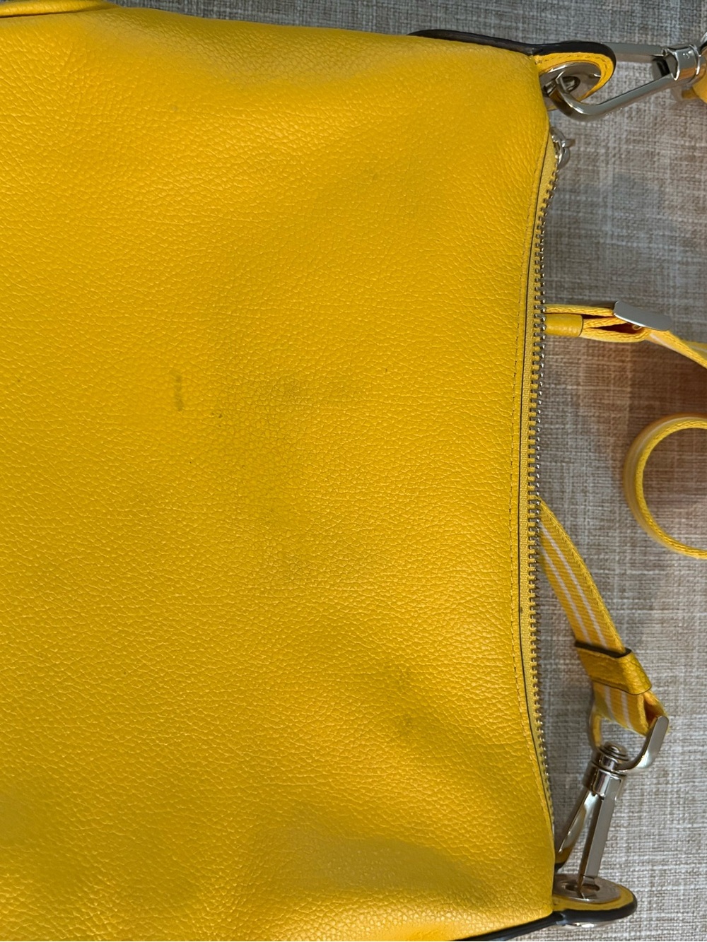 kate spade Yellow Pebbled Leather Crossbody Shoulder Bag